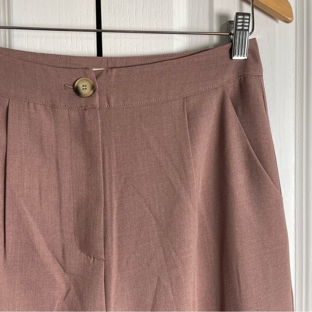 NWOT Altar’d State Wide Leg Pleated Trouser Pants Women’s S Mauve Lightweight - Picture 5 of 15